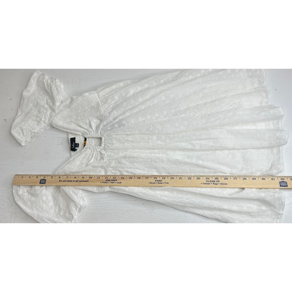 Lulus NWT Sunny Day Stunner White Eyelet Babydoll Dress S Cottagecore Graduation - Picture 8 of 10